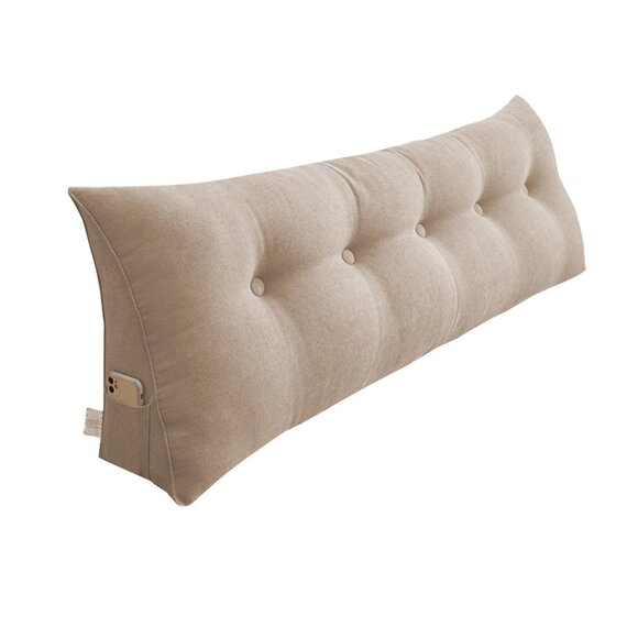 SOGA 180cm Beige Wedge Bed Cushion - Picture 2 of 16